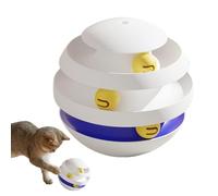 Piste de balle pour chat,Piste de balle pour chat, Piste interactive de jouets à roulettes, Jouet d'enrichissement pour chien, jouets de divertissement pour chat, tour de boule de chat à plateau tourn