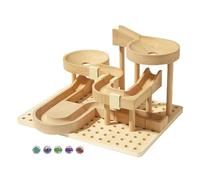 Piste De Billes En Bois - Piste De Casse-tête, Puzzle En Marbre En Bois, Course Avec Des Balles De Casse-tête Portable - Puzzle, Jeu Labyrinthe En Billes, Ensemble De Jeu De Construction, Kit Modèle