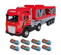 Piste de Course catapultante | de Transport avec Piste de Course d'éjection Pliable de 8 Voitures, Jouet de de Stockage, Jouet de Transport en métal à Double Couche pour Filles et garçon