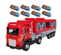 Piste De Course D'éjection - Transporteur Avec Piste De Course Pliable Pour 8 Voitures, Piste De Course Catapulte | Chariot De Rangement Jouet, Convoyeur En Métal À Double Couche, Jouet P