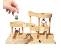 Piste de course en marbre : jeu d'apprentissage Stem en bois, planche de construction de labyrinthe en marbre, jouet d'activité de développement cérébral, constructeur de compétence