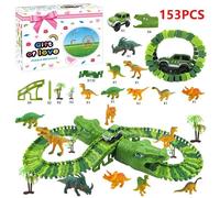 Piste De Course Flexible, Puzzle, Courbe, Flash Lumineux, Jouets De Voiture Pour Enfants, Dinosaure, Chemin De Fer, Ensemble De Jouets, Cadeaux Pour Garçons
