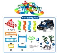 Piste De Course Magique Pour Enfants, Ensemble De Jouets Éducatifs Et Flexibles, Piste De Course Avec Lumière Flash Électronique