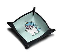 Piste de dés 21x21 cm - Plateau à dés Pliable - Immersion Haute Qualité pour Jeu de Société - l'accessoire Parfait pour Vos Jeux - idéal pour Le Transport - incassable - imprimé en France (Unicorn)