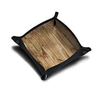 Piste de dés 21x21 cm - Plateau Pliable - Immersion Haute Qualité pour Jeu de Société - l'accessoire Parfait pour Vos Jeux - idéal pour Le Transport - incassable - imprimé en France (Wood Texture)