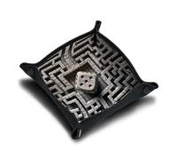 Piste de dés 21x21 cm - Plateau Pliable - Immersion Haute Qualité pour Jeu de Société - l'accessoire Parfait pour Vos Jeux - idéal pour Le Transport - incassable - imprimé en France (Crypto)