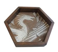 Piste de Dés en Bois - Gravure Dragon - Plateau de Lancer pour Jeux de Rôle, D&D, RPG - Accessoire Fantaisie Artisanat Geek