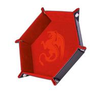 Piste de dés Ludistri Red Dragon Cuir et velours 19 x 19 cm