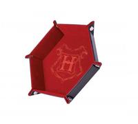 Piste de dés - Poudlard Rouge 19 x 19 cm - Cuir et Velours