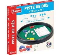 Piste De Dés - Yam - 421-5 Dés, 21 Jetons Et 1 Bloc De Yam - Coffret Jeu De Société/Plateau - Fabriqué En France - Stratégie - Réflexion - A Partir De 3 Ans - 8154