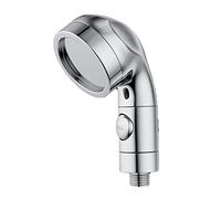 Piste de douche à main de 5 pouces avec bouton d'arrêt et système de filtration des particules, pomme de douche haute pression chromée