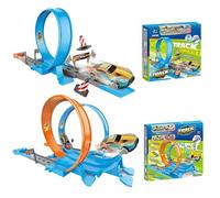 Piste De Flexible - Voiture Pare-Chocs Éjectable RC | Piste De Flexible avec 4 Voitures Moulées sous Pression | Jouet De Voiture De Speed Tracks - Cadeau STEM Intérieur Et Extér