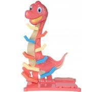 Piste de jeu/glissade pour voitures Dino + 6 voitures, orange