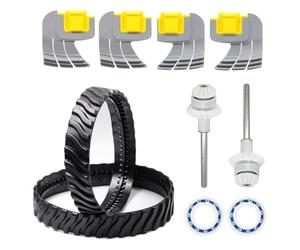 Piste De Pneu Pour Nettoyeur De Piscine - 2 Pièces En Caoutchouc Durable De Taille Moyenne | Piscines Nettoyant Les Traces De Pneus | Caoutchouc De Piste De Remplacement Pour Nettoyeur De Piscine,