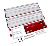 Piste de scie à rail de rail universel rail droit et pince réglable Ensemble pour 7 1/4 pouces Scies circulaires de 50 pouces Projets de travail du bois alliage en aluminium