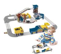 Piste De Voiture Jouet - Pistes D'aventure sur Le Thème De La Carrière - Ensemble De Jeu De Voiture, Jouets De Construction De Tiges pour, Ensemble De Pistes De Course Et De Construction