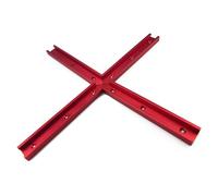 Piste en T pour connecteurs transversaux avec trou de montage en amont - Table en alliage d'aluminium - Croix fendue pour le travail du bois