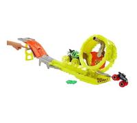 Pista Hot Wheels Monster Trucks Race & Chase Challenge Comprend 2 Voitures.