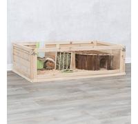 Piste intérieure pour cochons d'Inde - TRIXIE - 100x60x30 cm - Bois non traité - Verre acrylique - Amovible