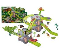 Piste Jouet Tour de la Mort Maxi Piste Voitures Requin 6 Voitures 6 Animaux Shark Track Piste Dinosaure Crocodile Piste Serpent Boucle Acrobatique Cobra avec Lanceur Parking Garage (C)