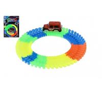 Piste phosphorescente + voiture à piles 57pcs longueur 72cm