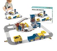 Piste pour Voitures Jouets pour - Piste de Course d'aventure pour véhicules de carrière | Ensemble de Pistes éducatives STEM pour la Construction et l'apprentissage | Ensemble de Jeu de voitur