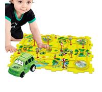 Pistes de course - Conseil de puzzle de véhicule, Playset de constructeur de voitures ferroviaires | Configuration de rail de voiture éducative avec mécanisme coulissant pour véhicules, jouet de