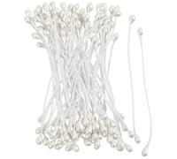 Pistils - Blanc nacré - 6,4 x 0,2 mm - 100 pcs - Objets décoratifs