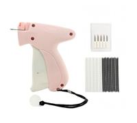 PISTOFIX - Outil de Couture Instantanée sans Fil ni Aiguille, Rapide de Vêtements, Ourlets et Tissus avec 5 Aiguilles Incluses (Rose-B,1 article)