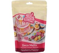 FunCakes Deco Melts Saveur Framboise - Faire fondre au micro-ondes et verser sous toutes les formes. Faites des bonbons, des sucettes et décorez des gâteaux et des cupcakes! sans AZO. 250 g.