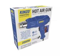 Pistolet à Air Chaud 2000W, 350-600°C, 2 Vitesses, Bleu