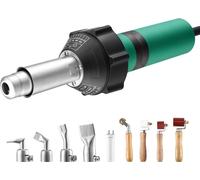 Pistolet à air chaud Appareil de soudage de plastique 1600W avec brûleur & 9 accessoires - Outil de soudage haute performance