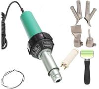 Pistolet à air chaud professionnel 1600W 220V, Thermique Pistolet Pistolet à Air Chaud, Soudeur plastique, Thermique Pistolet de Soudage, 30 ℃ à 680 ℃ réglable, avec Buses et tiges en PE/PVC