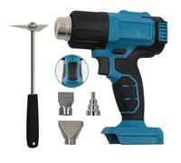 Pistolet à air chaud sans fil 350W, compatible avec batterie Makita 18V, température de 86 à 1022°F (30 à 550°C), pour bricolage et réparations, incluant 3 buses et un grattoir - sans batterie