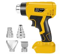 Pistolet à air chaud sans fil compatible avec batterie Dewalt 20 V, max. 430 ℃ Pistolet thermique sans fil avec 4 buses pour décapage de peinture, pliage de tuyaux, bricolage (sans batterie)