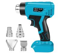 Pistolet à air chaud sans fil compatible avec batterie Makita 18 V, max. 430 ℃ Pistolet thermique sans fil avec 4 buses pour décapage de peinture, pliage de tuyaux, bricolage (sans batterie)