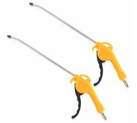 Pistolet à air comprimé avec buse coudée de 25,4 cm de long, outil de nettoyage pneumatique pour atelier, garage (2 pièces)