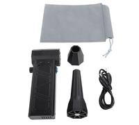 Pistolet à air comprimé électrique professionnel, souffleur turbo portatif rechargeable à 140 000 tr/min, souffleur jet portable avec une vitesse d’air de 62 m/s, livré avec une (Noire)