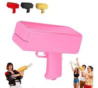 Pistolet à argent avec 100 faux billets, pistolet à argent pour films, armes jouets, accessoires de film, pour qu'il pleuve, pistolet à argent pour les jeux, les films, les fêtes, les jeux de fête