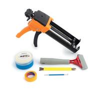 Pistolet à calfeutrer à double cartouche, 400 ml, rapport 1:1, pistolet à calfeutrer époxy, robuste, économique et durable, application de joint époxy double tube pour joints de carrelage et de pierre