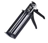 Pistolet à calfeutrer à double cartouche pour double composant (rapport de mélange 1:1) jusqu'à 450 ml Pistolet applicateur manuel pour adhésifs, mastics, époxy, noir