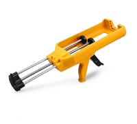 Pistolet à calfeutrer double en silicone, pistolet à calfeutrer à cartouche pour composants doubles (rapport de mélange 1:1) jusqu'à 400 ml Pistolet applicateur manuel pour adhésifs, mastics, époxy