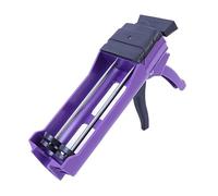 Pistolet à calfeutrer double en silicone pour double composants (rapport de mélange 1:1) jusqu'à 400 ml pour adhésifs, mastics, époxy, violet
