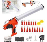 Pistolet à calfeutrer électrique avec batterie au lithium - Pistolet adhésif sans fil 21 V pour colle douce/dure avec boîte de rangement en plastique