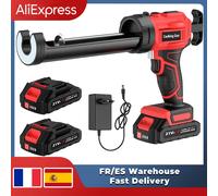 Pistolet à calfeutrer électrique réglable à 4 vitesses, pistolet à silicone sans fil, pistolet à colle pour verre, pour le remplissage et l'étanchéité, compatible avec la batterie Makita 18V Avec 2 ba