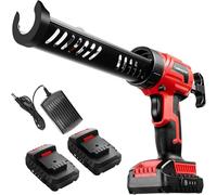 Pistolet À Calfeutrer Électrique Sans Fil, Pistolet À Colle For Mastic Avec 2 Batteries Lithium-ion, 4 Vitesses Réglables, Fonction Anti-goutte À Rétraction Automatique, Idéal For Le Scellement Et Le