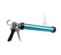 Pistolet à calfeutrer manuel en silicone avec poignée ergonomique à 360 ° en alliage d'aluminium pour porte et fenêtre - Pistolet à mastic anti-goutte