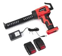Pistolet À Calfeutrer Sans Fil 4 Vitesses Réglables, Kit De Pistolet À Calfeutrer Et À Colle Électrique 20 V, Avec Chargeur Et 2 Batteries Lithium-ion, For Rénovations Domiciliaires