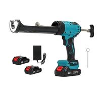 Pistolet à calfeutrer sans fil compatible avec Makita 18 V, pistolet à mastic en silicone avec 2 batteries de 2,0 Ah, 6 vitesses réglables, cartouches en silicone et mastic pour étanchéité