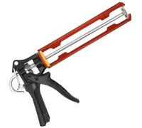 Pistolet à cartouche mécanique en alliage d'aluminium avec cadre rotatif à 360 ° - Fonction anti-goutte - Pistolet en silicone professionnel pour rénovation de cuisine - Joint de porte et de fenêtre